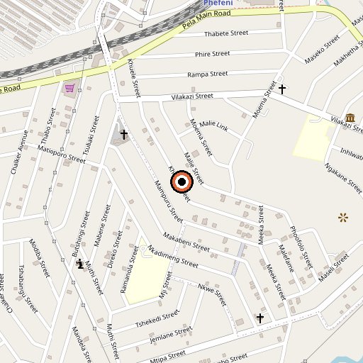 Map showing 7104 Khuele Street, Orlando West